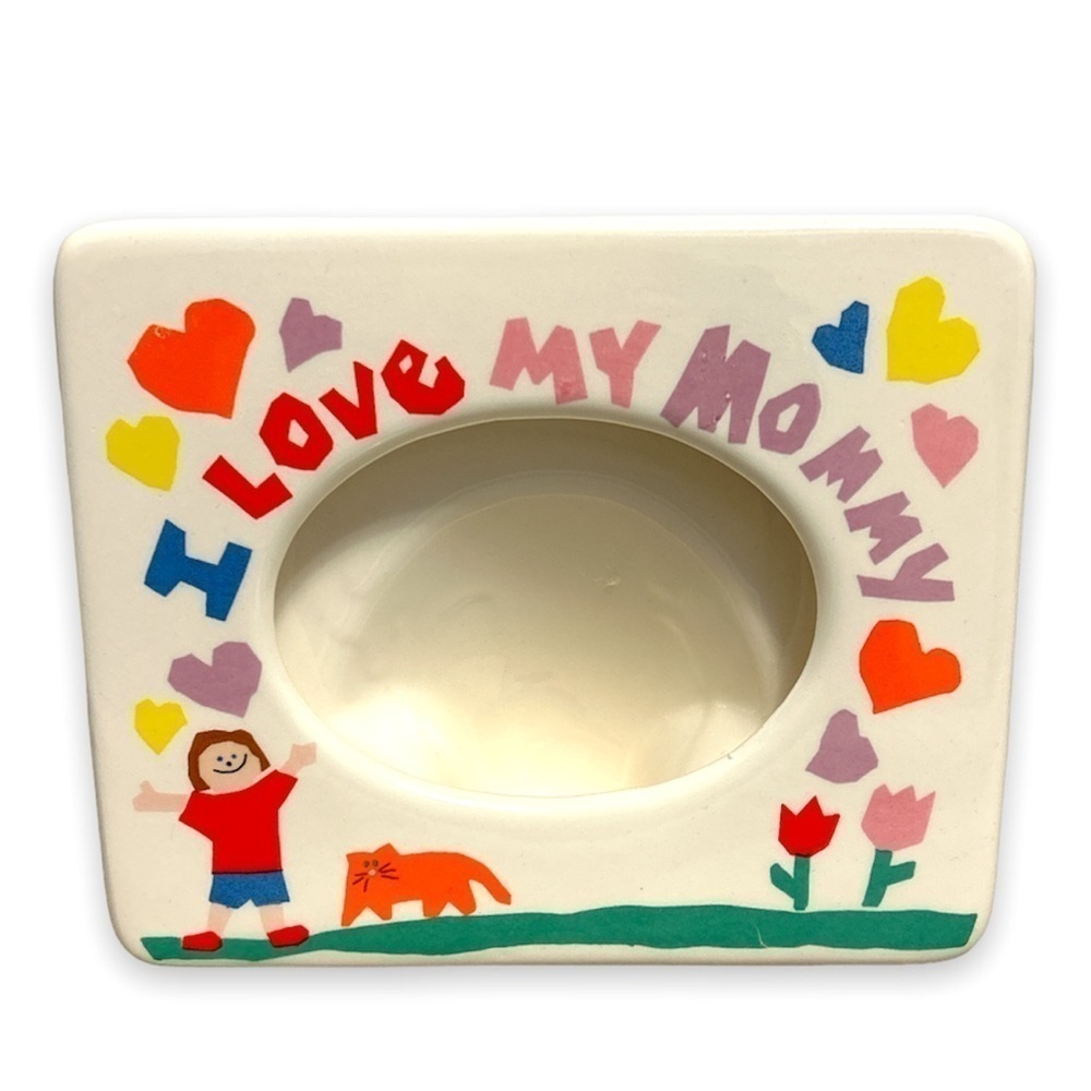 Vintage Russ Berrie I Love My Mommy Ceramic Picture Frame